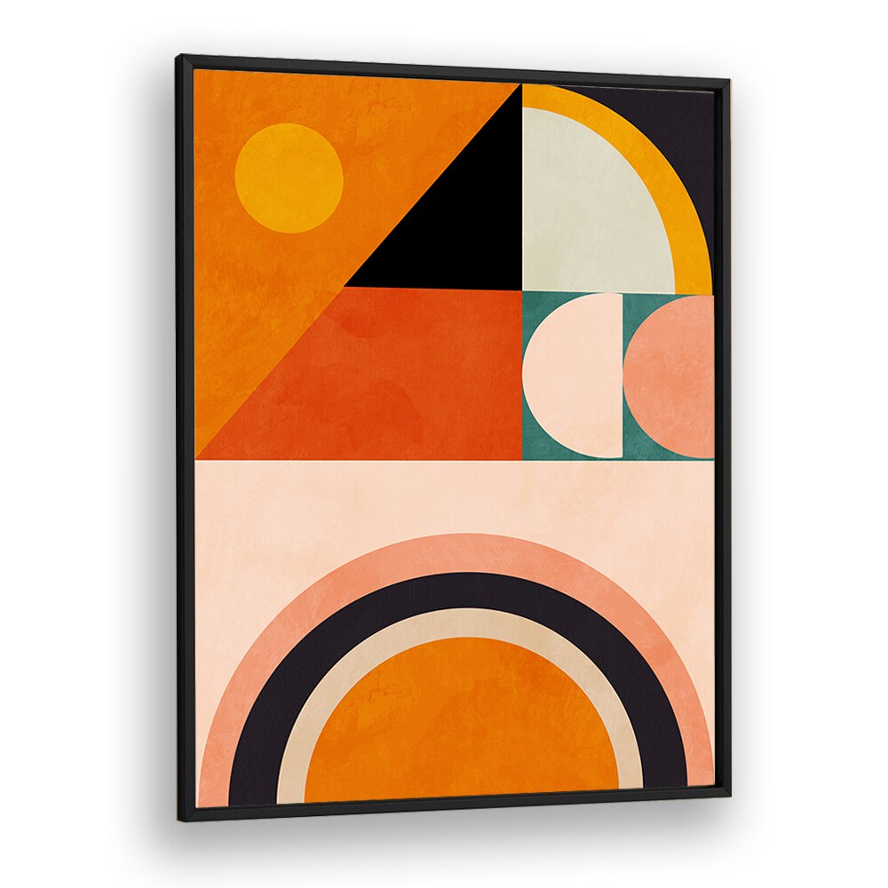 Vibrant abstract art "PLAYING AROUND SHAPES VI" by Ana Rut Bre, perfect for modern wall decor.
