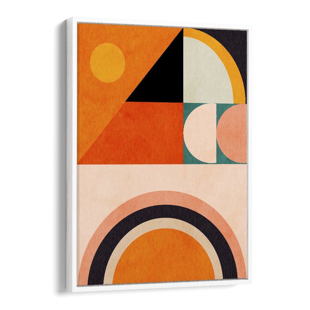Colorful geometric design of PLAYING AROUND SHAPES VI, ABSTRACT PAINTINGS by Ana Rut Bre, perfect for modern decor.