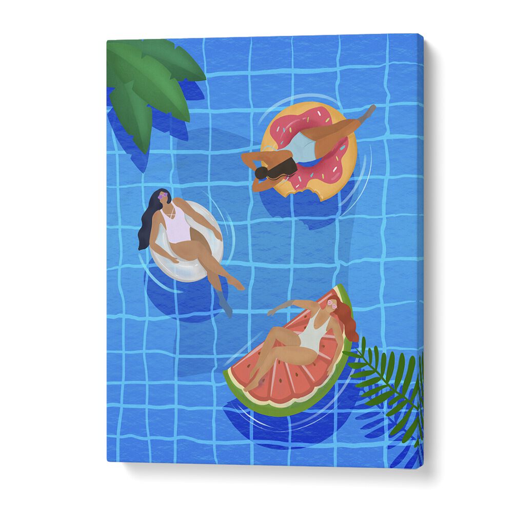 Vibrant POOL LADIES, WALL ART PRINTS by Petra Lidze, perfect for adding modern elegance to your space.