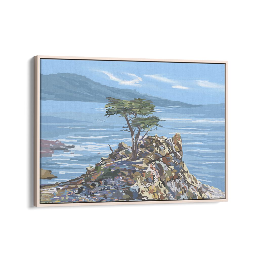 QUIET SENTINEL, LANDSCAPE PAINTINGS beautifully capture nature's tranquility in a stunning float frame. Perfect for any space.