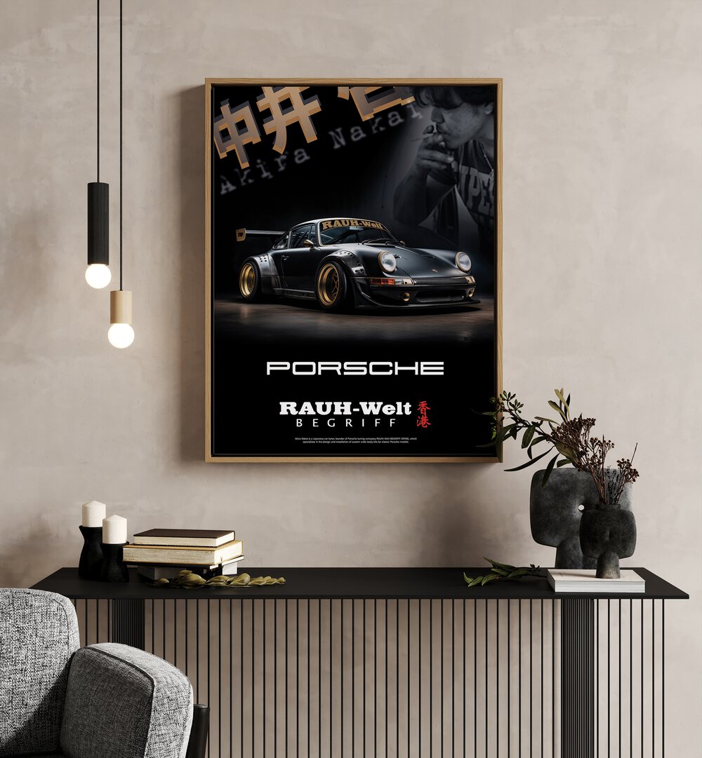 Stunning RAUH - WELT PORSCHE car poster, perfect wall art for automotive enthusiasts and collectors.