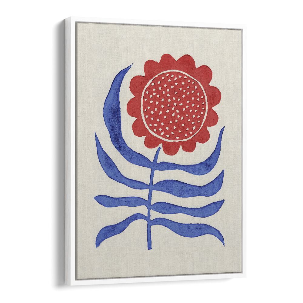 Stunning RED FLOWER LINO PRINT by Alisa Galitsyna, perfect for fans of FLORAL FLOWER PAINTINGS and botanical art.
