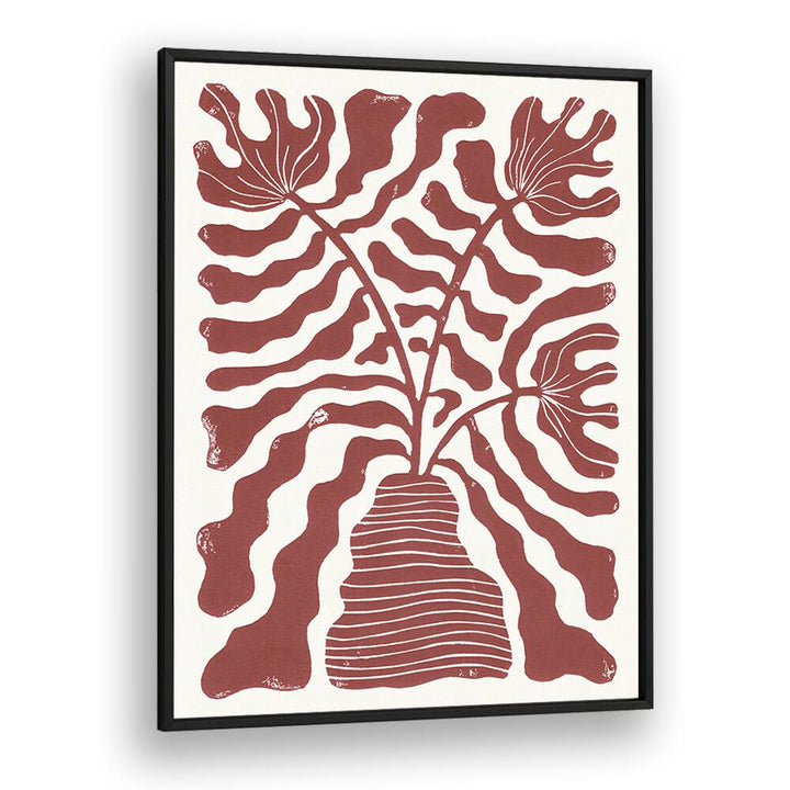 Vibrant red flowers in a vase, a stunning floral flower painting by Alisa Galitsyna, perfect for any decor.