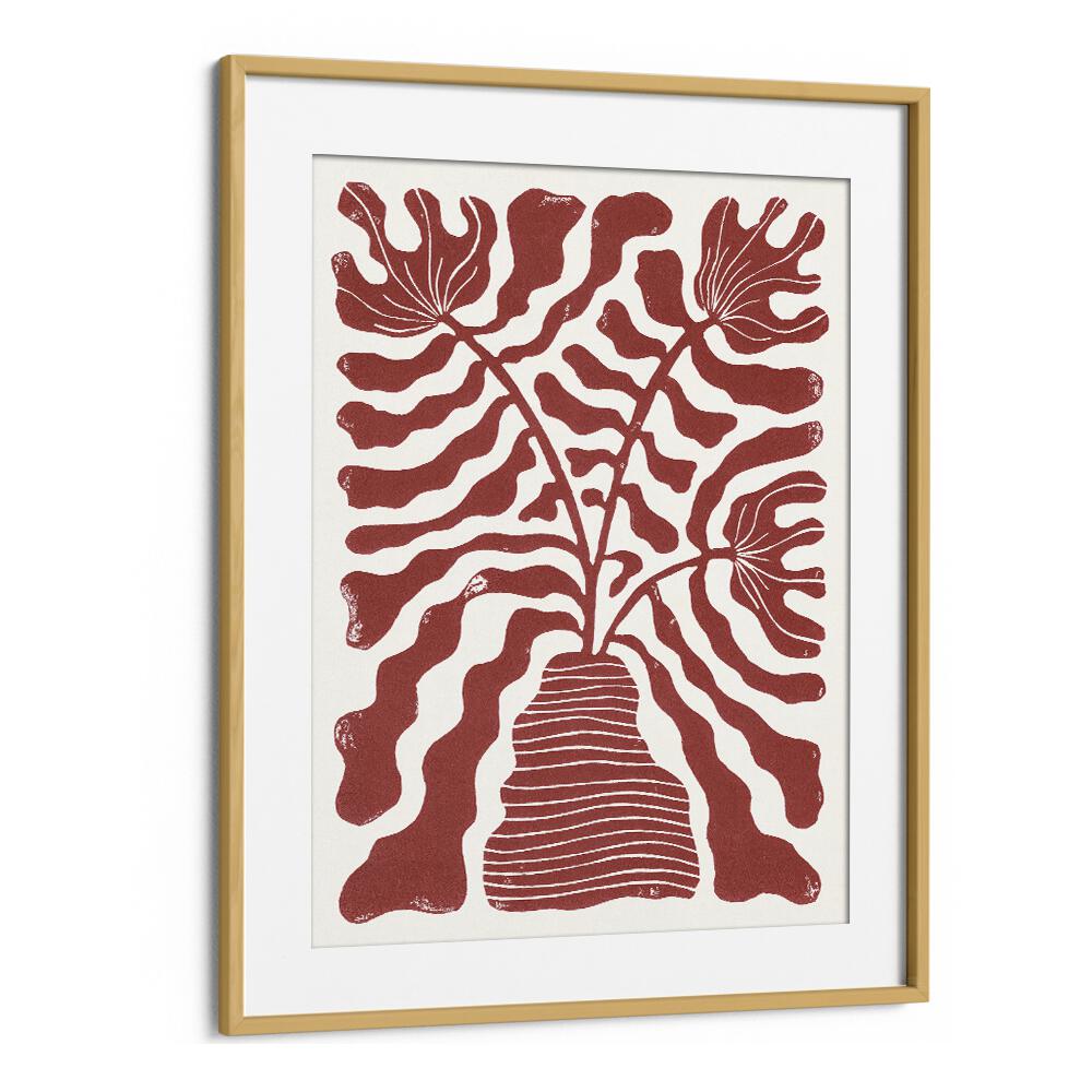 Vibrant red flowers in a vase, a stunning floral flower painting by Alisa Galitsyna, perfect for home decor.