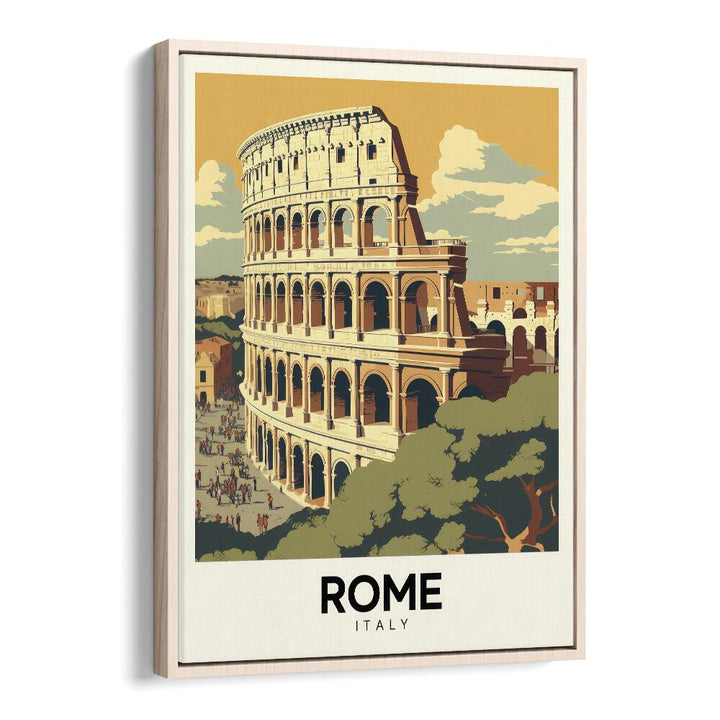 rome-italy III travel posters in Oak Wood Floater Frame