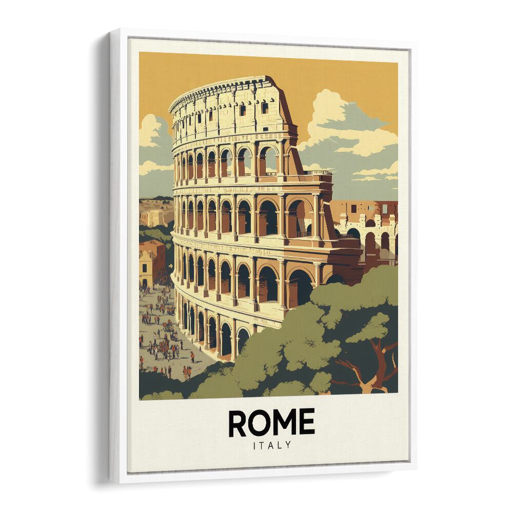 rome-italy III travel posters in White Floater Frame