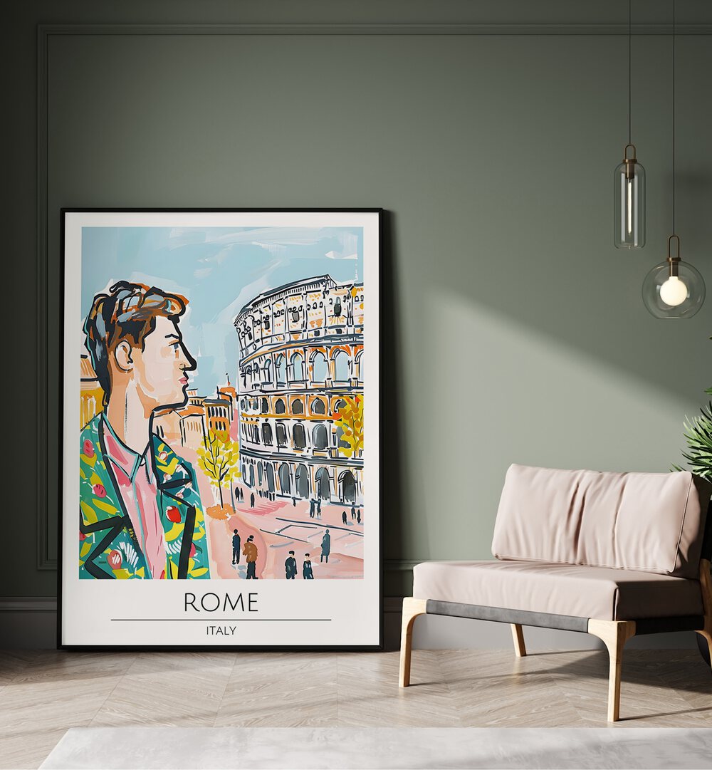 rome-italy travel posters Artwork I placed on a Wall