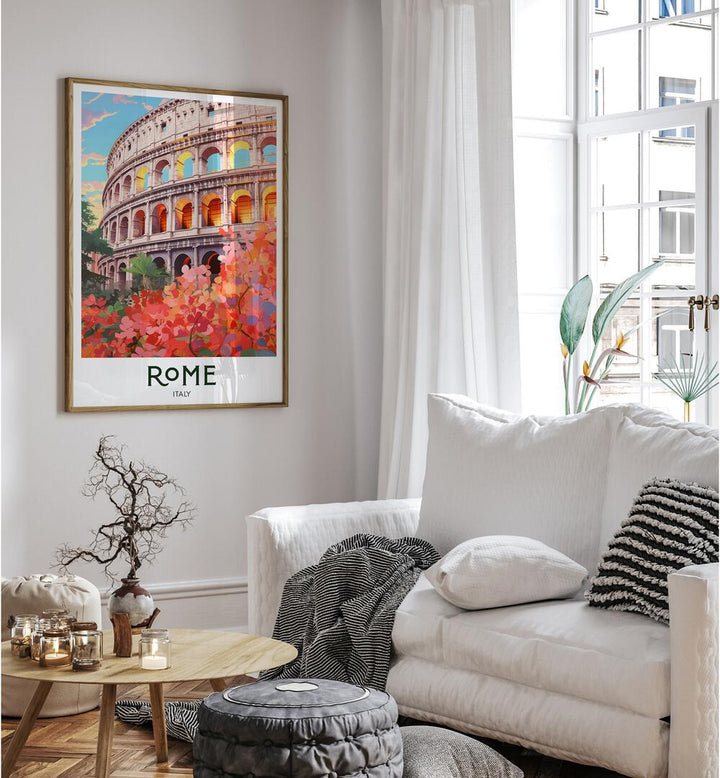 rome travel posters Artwork I placed on a Wall