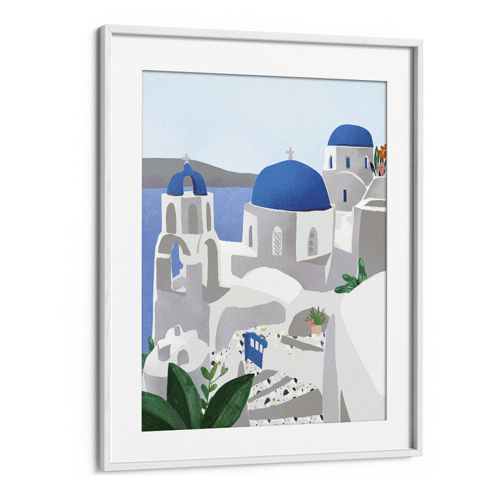 Transform your space with stunning SANTORINI ISLAND, TRAVEL POSTERS by Petra Lidze, showcasing iconic beauty.