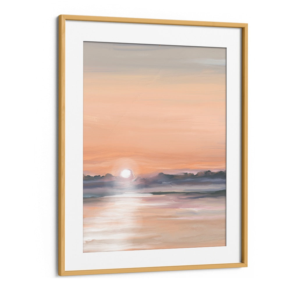 Satin Skies Landscape Paintings in an elegant oak frame, capturing serene natural beauty for your space.