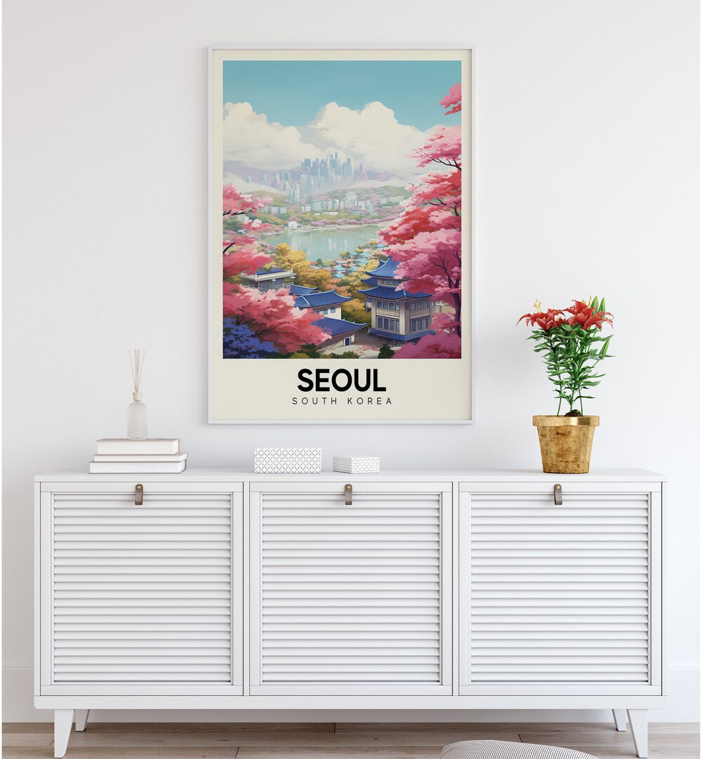 seoul serenity travel posters Artwork I placed on a Wall