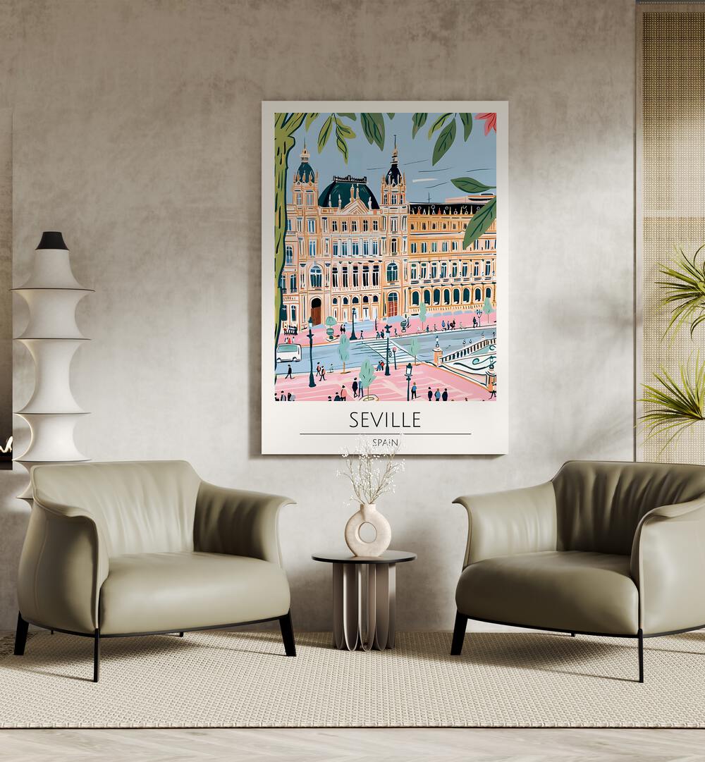 seville-spain travel posters Artwork I placed on a Wall