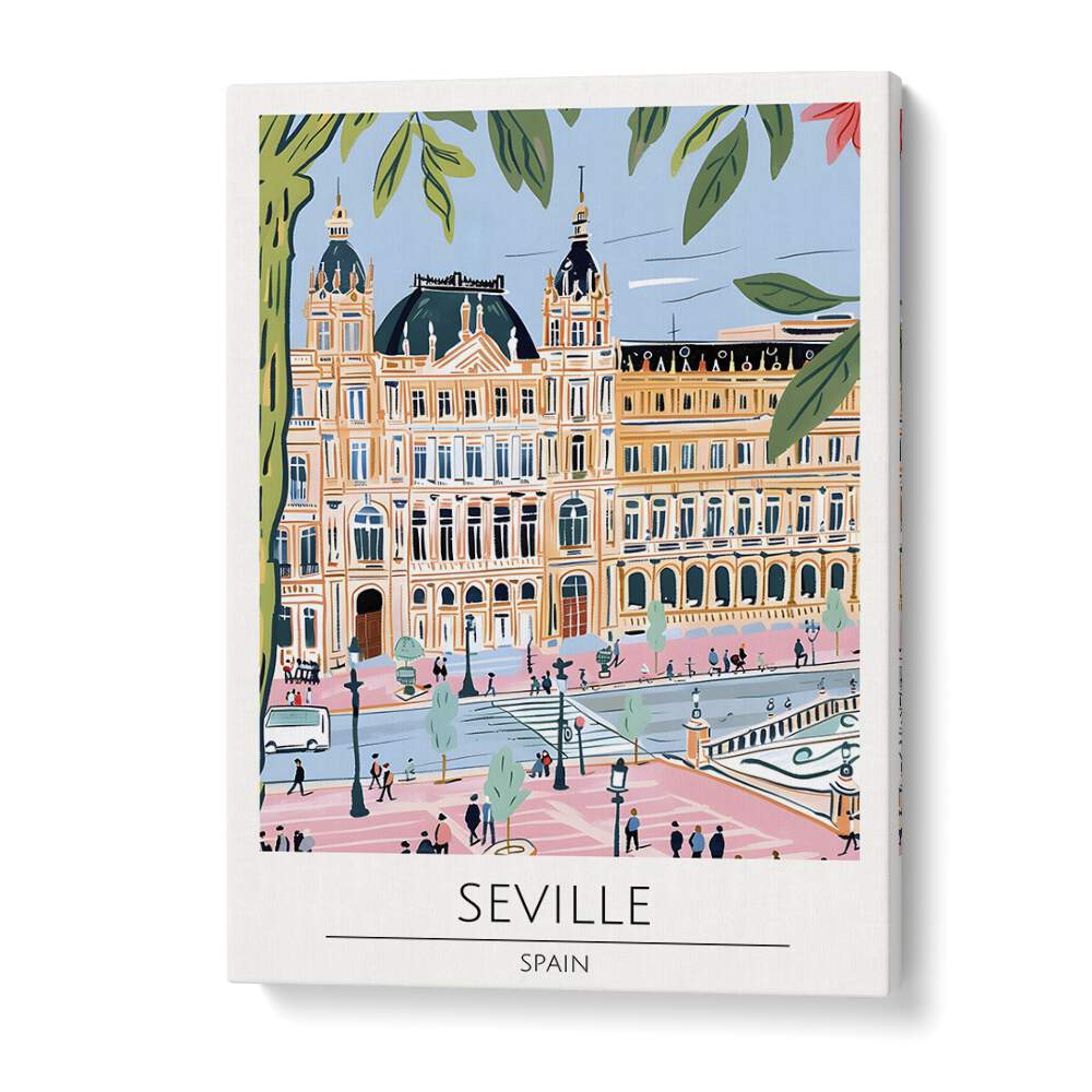 seville-spain travel posters in Gallery Wrap