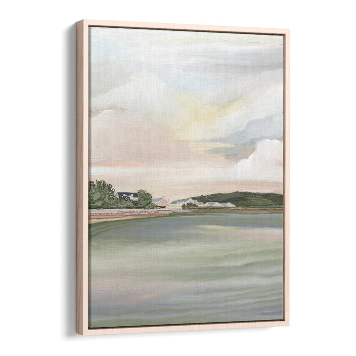 "SHE IS RISING, LANDSCAPE PAINTINGS" framed art print showcasing serene nature and vibrant colors to enhance any space.