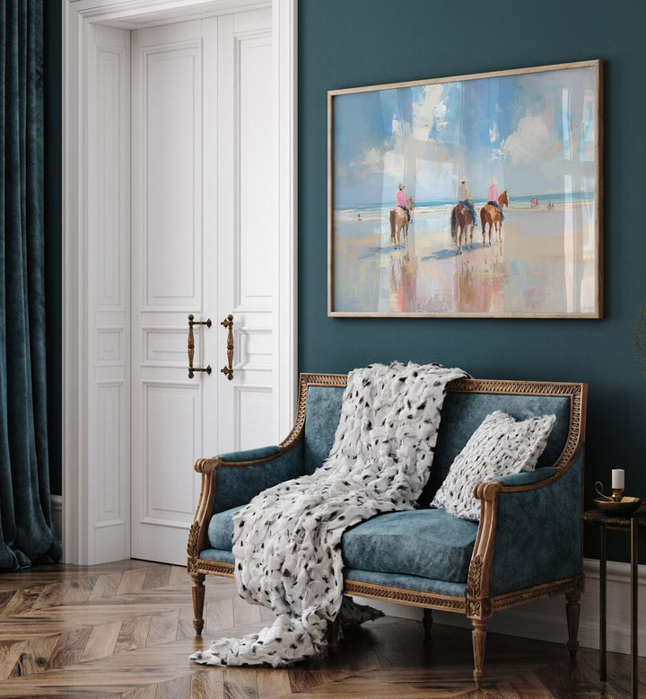 Experience the lively essence of SHORELINE STROLL II, VIBRANT & ELECTRIC ART PRINTS, enhancing your space beautifully.