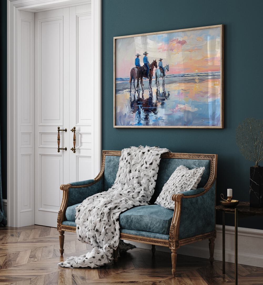 Vibrant wall art featuring SHORELINE STROLL IV, adding coastal elegance to any interior space. Perfect for your decor.