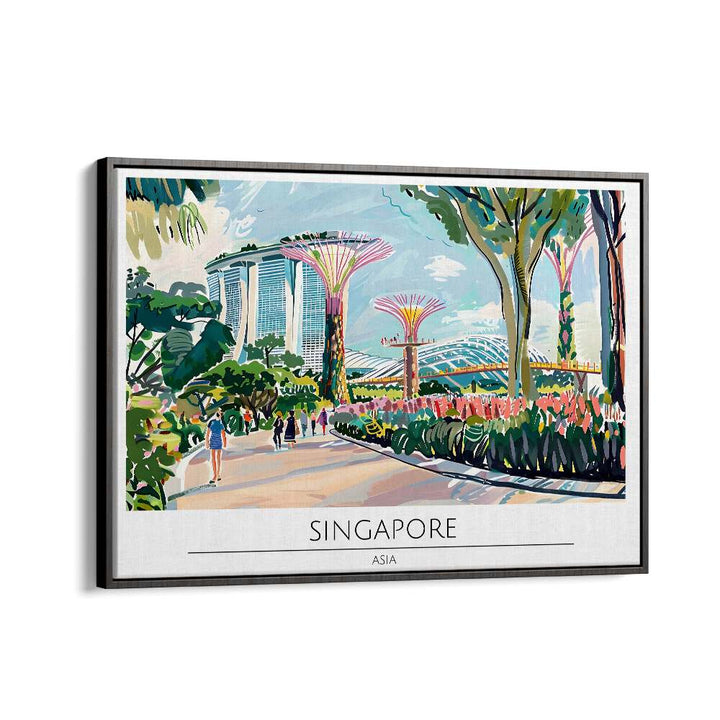 singapore city II travel posters in Black Floater Frame