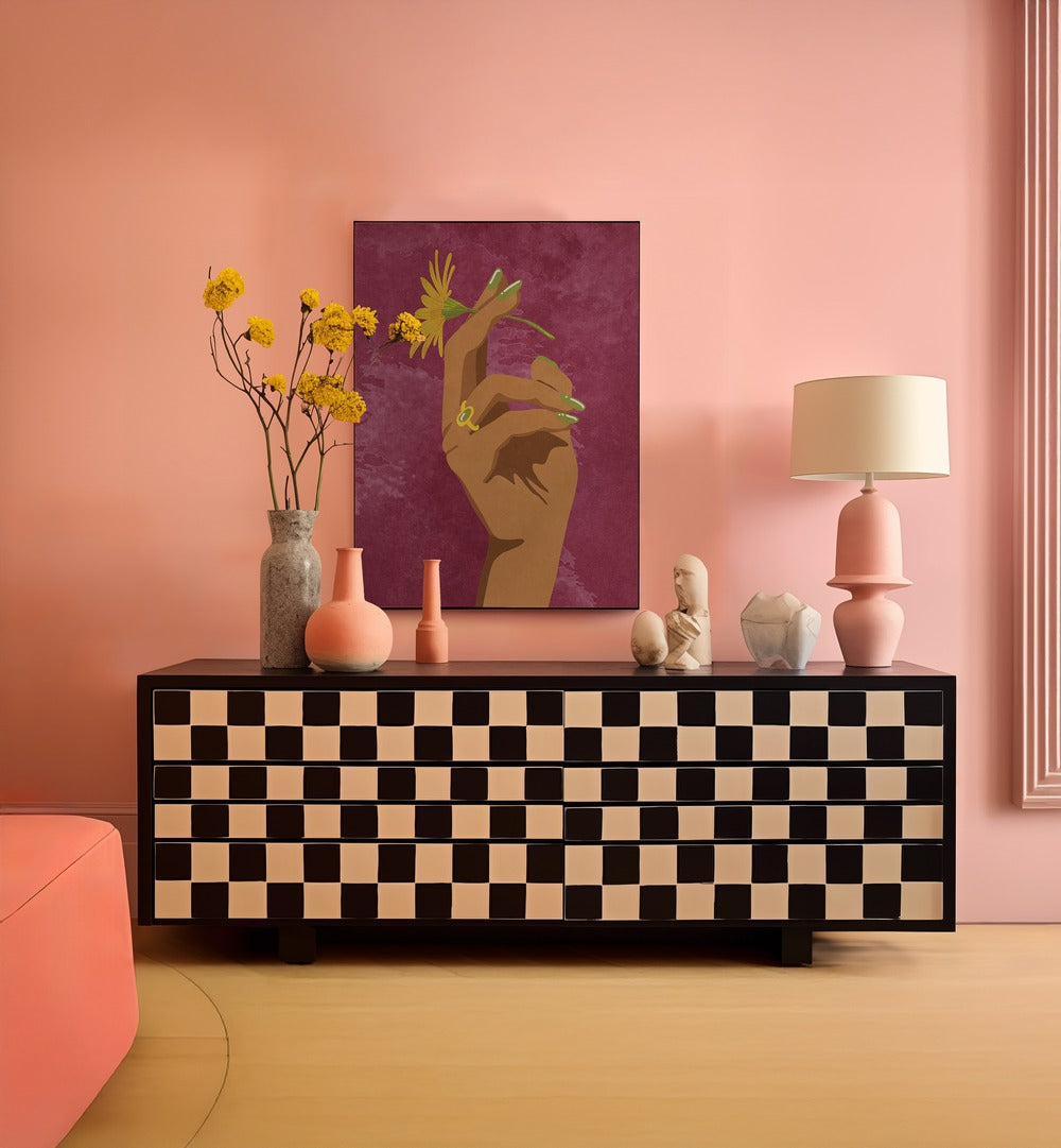 Stylish interior featuring SMOKING FLOWER, FASHION POSTERS by Raissa Oltmanns, perfect for elevating your space.