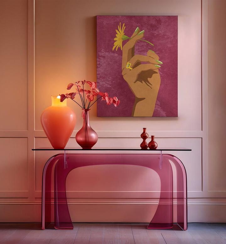 Stylish SMOKING FLOWER, FASHION POSTERS enhance your space with vibrant artistry by Raissa Oltmanns on premium canvas.