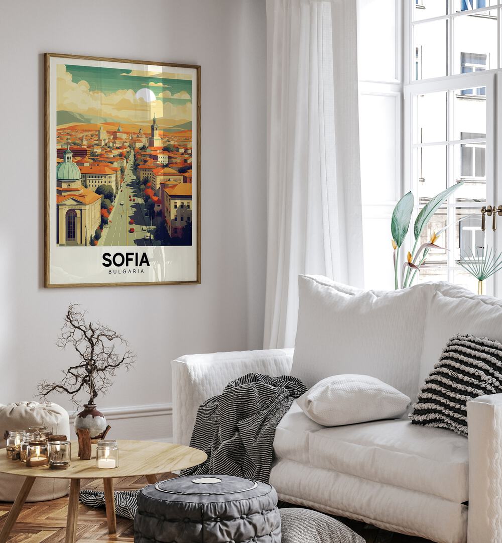 sofia-bulgaria I travel posters Artwork II placed on a Wall