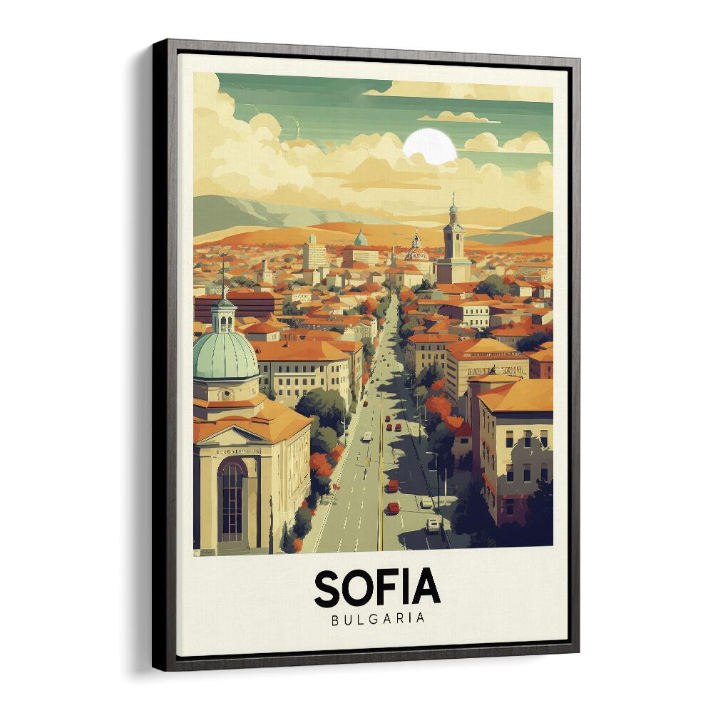 sofia-bulgaria I travel posters in Black Floater Frame