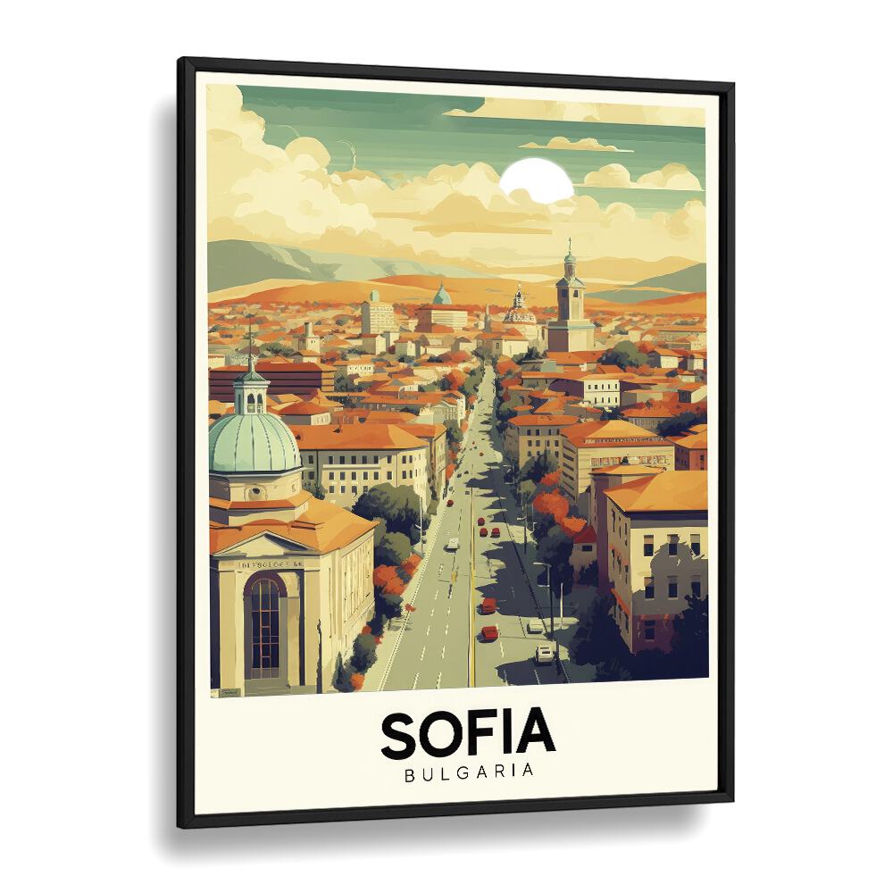 sofia-bulgaria I travel posters in Black Plain Frame