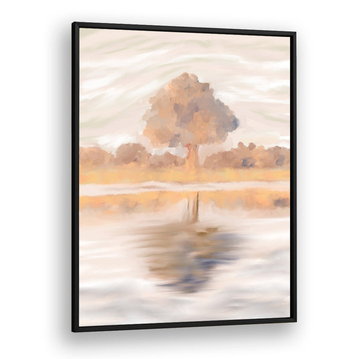 Sovereign Reflections, landscape paintings showcase the serene beauty of the Jackalberry Tree in a stunning frame.