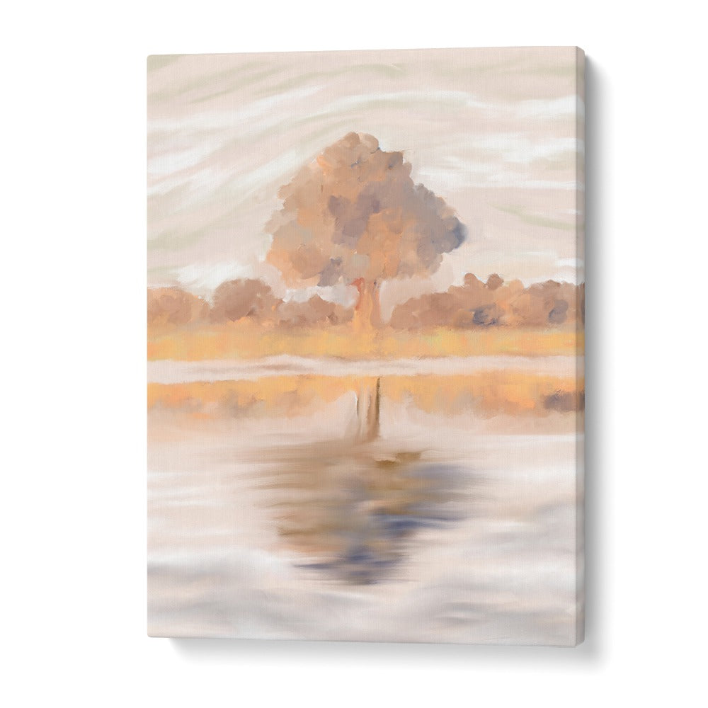 SOVEREIGN REFLECTIONS, LANDSCAPE PAINTINGS showcase the serene beauty of the Jackalberry Tree in a stunning art print.