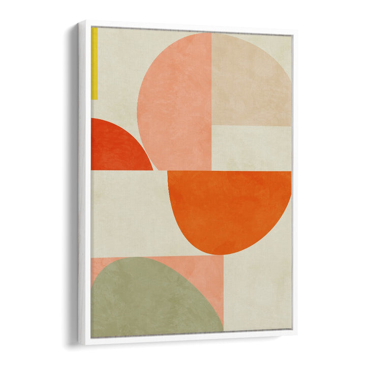 Vibrant SUMMER CIRCLE II, ABSTRACT PAINTINGS by Ana Rut Bre, showcasing modern elegance in a stylish white frame.