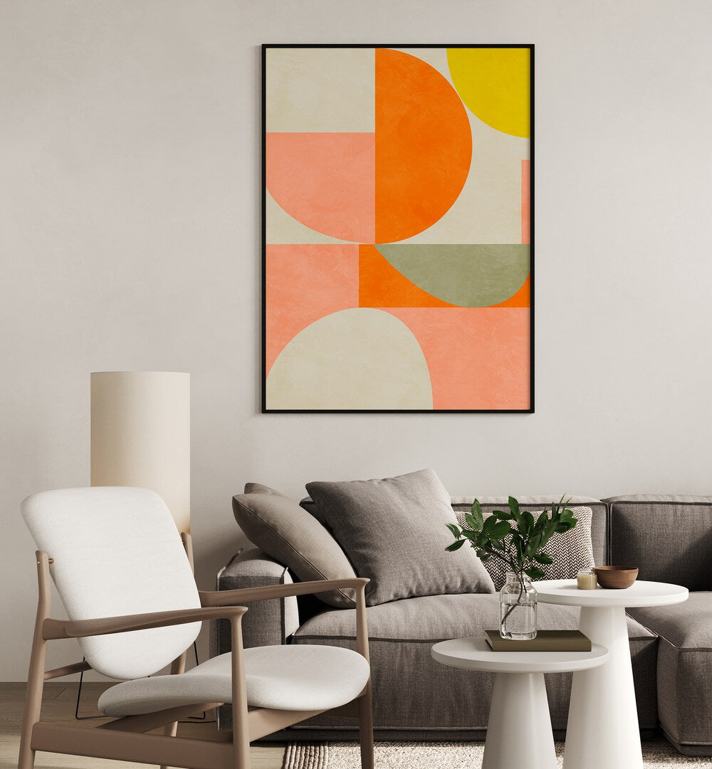 Bright and modern, SUMMER CIRCLE III, ABSTRACT PAINTINGS by Ana Rut Bre adds elegance to any space.