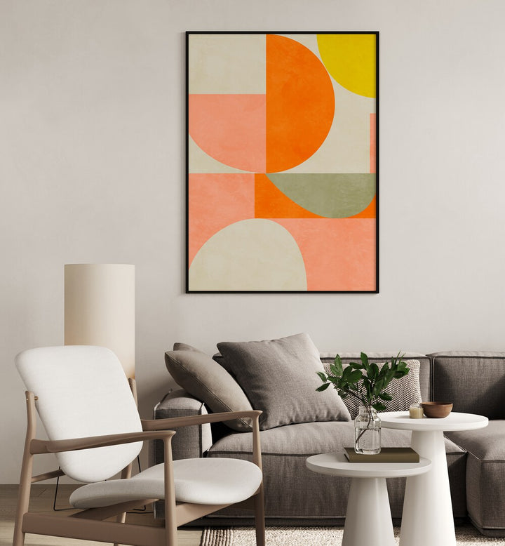 Bright and modern, SUMMER CIRCLE III, ABSTRACT PAINTINGS by Ana Rut Bre adds elegance to any space.
