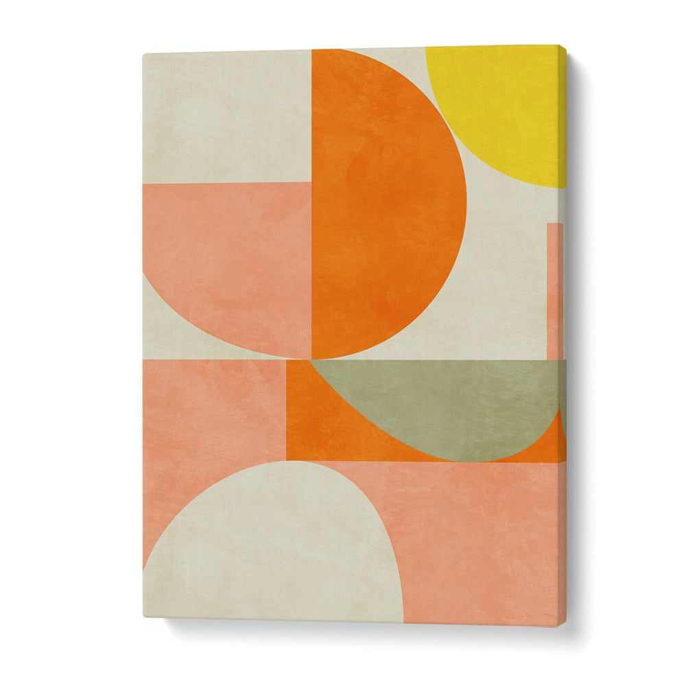 SUMMER CIRCLE III, ABSTRACT PAINTINGS by Ana Rut Bre features vibrant geometric shapes on premium canvas.
