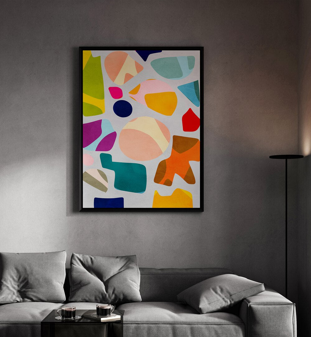 Vibrant SUMMER CUT OUTS , ABSTRACT PAINTINGS by Ana Rut Bre, perfect for modern wall decor. Transform your space!