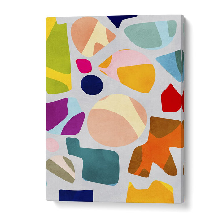 Bright and colorful SUMMER CUT OUTS, ABSTRACT PAINTINGS by Ana Rut Bre, perfect for modern artistic spaces.