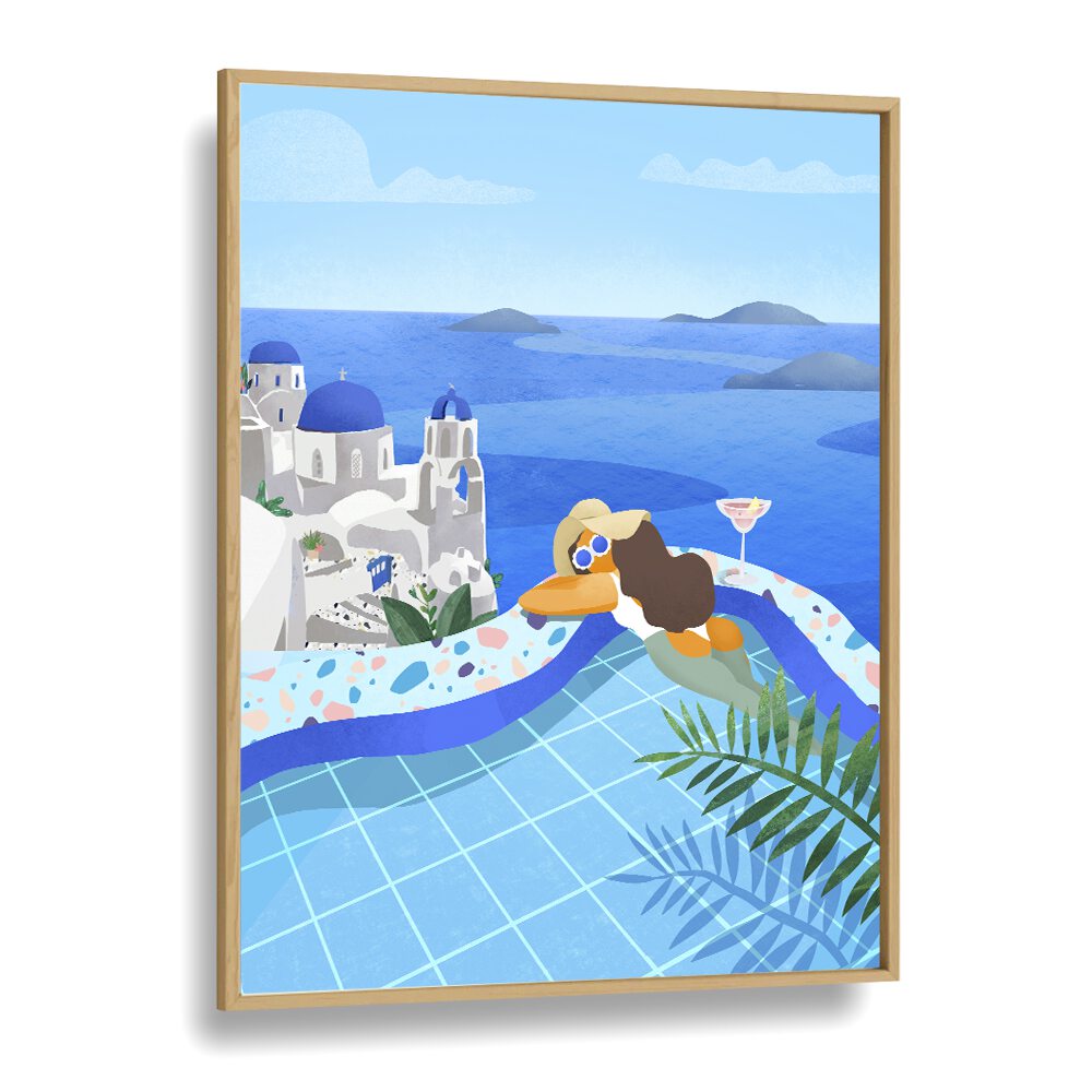 Bright and vibrant SUMMER IN GREECE, TRAVEL POSTERS by Petra Lidze, perfect for transforming your living space.