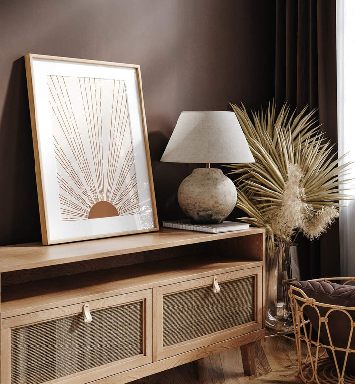 Elevate your decor with SUN I, BOHO ART PRINTS by Jay Stanley, capturing tranquility and natural beauty in your space.