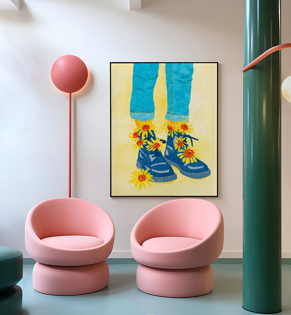 Vibrant SUNFLOWER WALK, FASHION POSTERS by Raissa Oltmanns, perfect for elevating any modern space.
