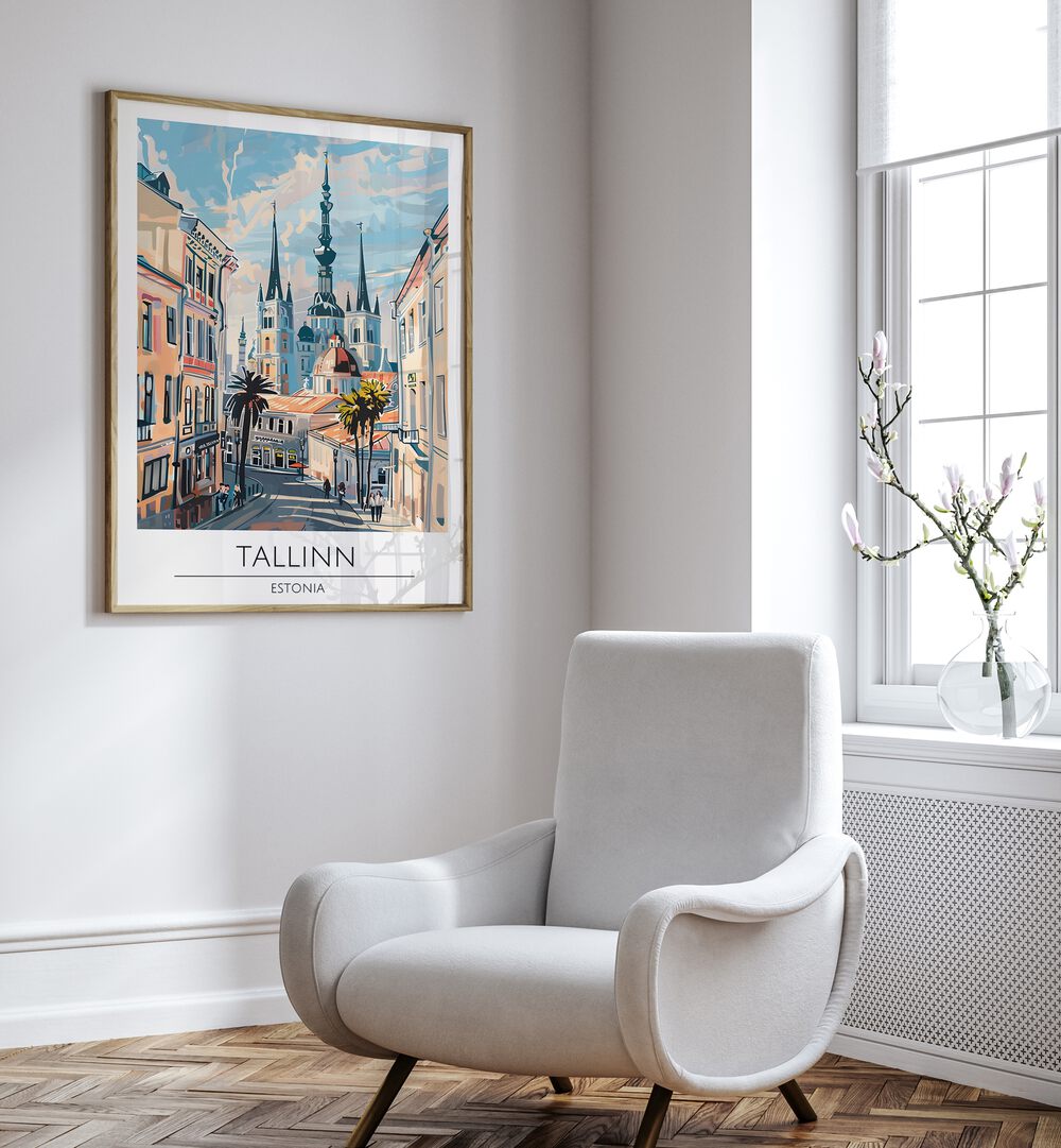tallinn-estonia travel posters Artwork I placed on a Wall