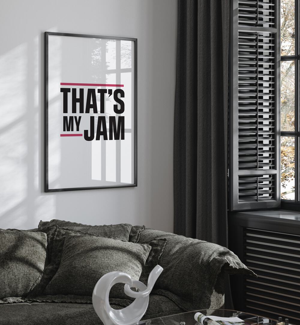 that's my jam by frankie kerr-dineen geometric paintings Artwork III placed on a wall
