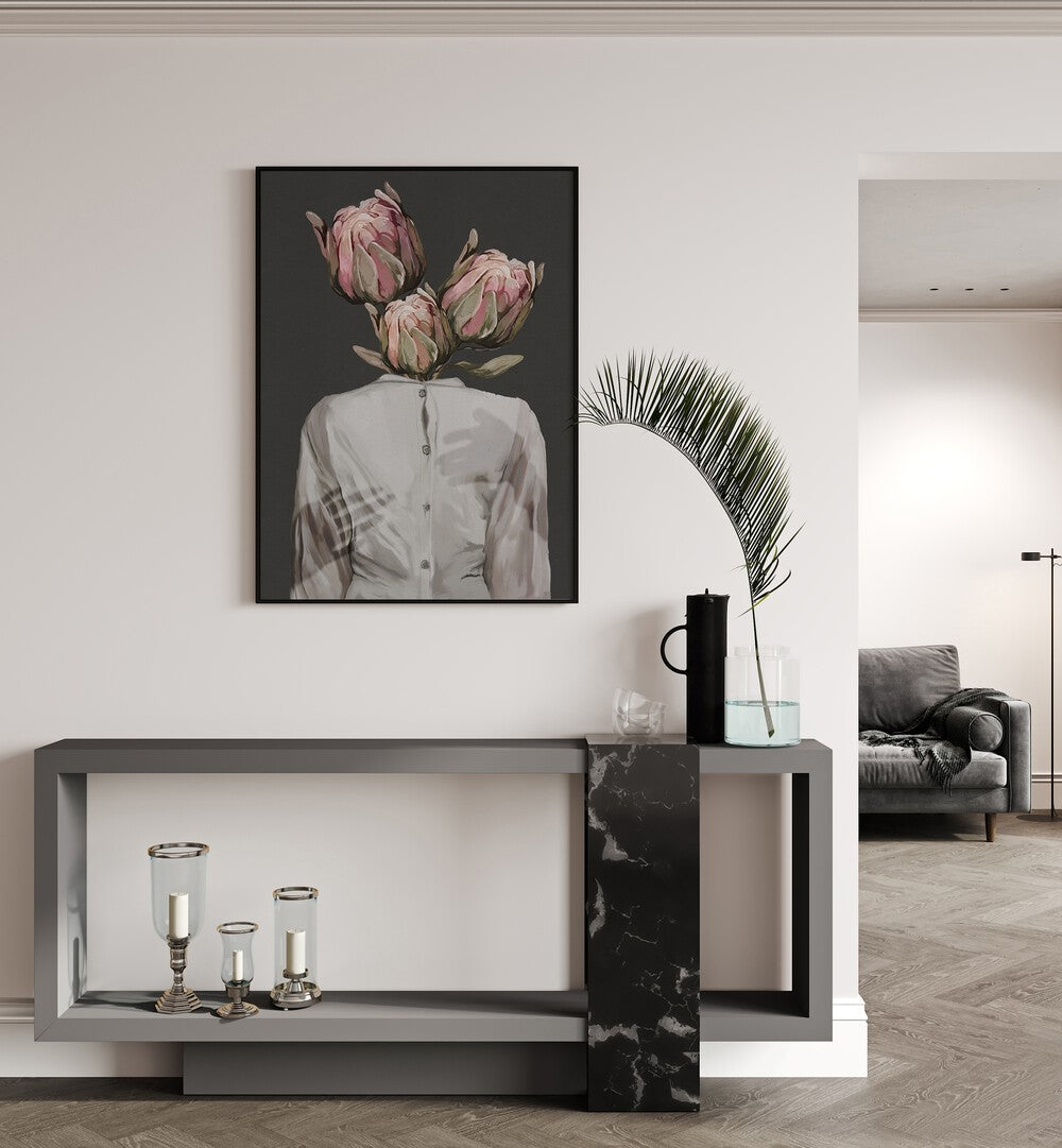 Transform your space with UNKNOWN LONGING DARK VERSION, SURREAL ART PRINTS by Gabriella Roberg, evoking deep emotion.