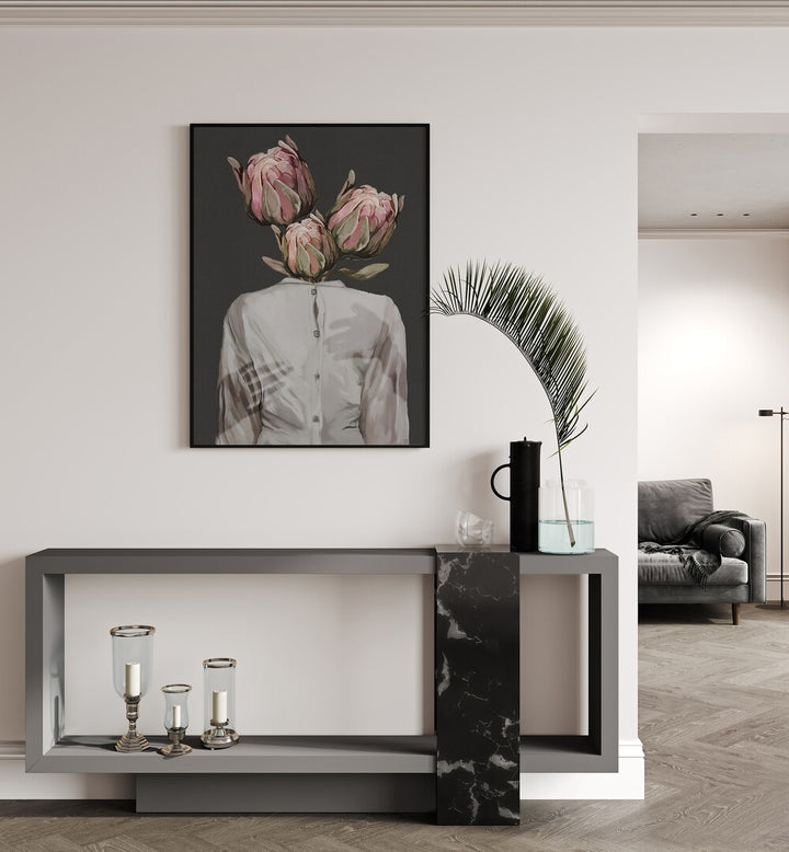 Transform your space with UNKNOWN LONGING DARK VERSION, SURREAL ART PRINTS by Gabriella Roberg, evoking deep emotion.