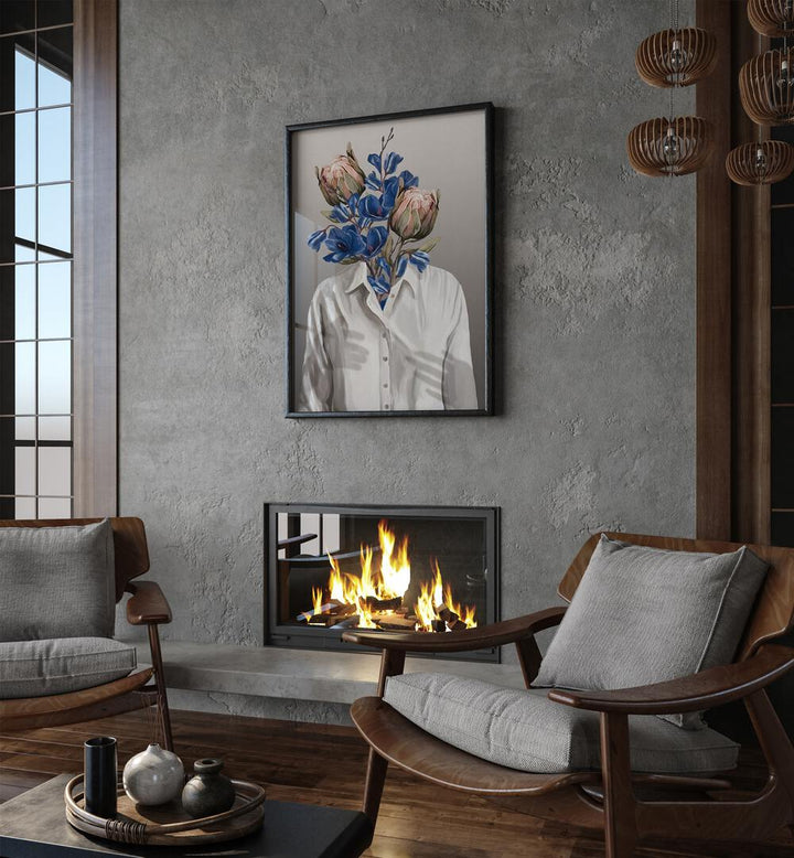 LONGING NO.II, PORTRAITS showcases Gabriella Roberg's enchanting figurative illustrations in a modern setting.