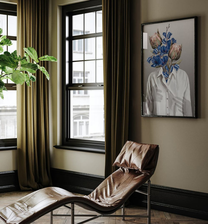 LONGING NO.II , PORTRAITS showcases modern artistry with floral elements, perfect for enhancing any space.