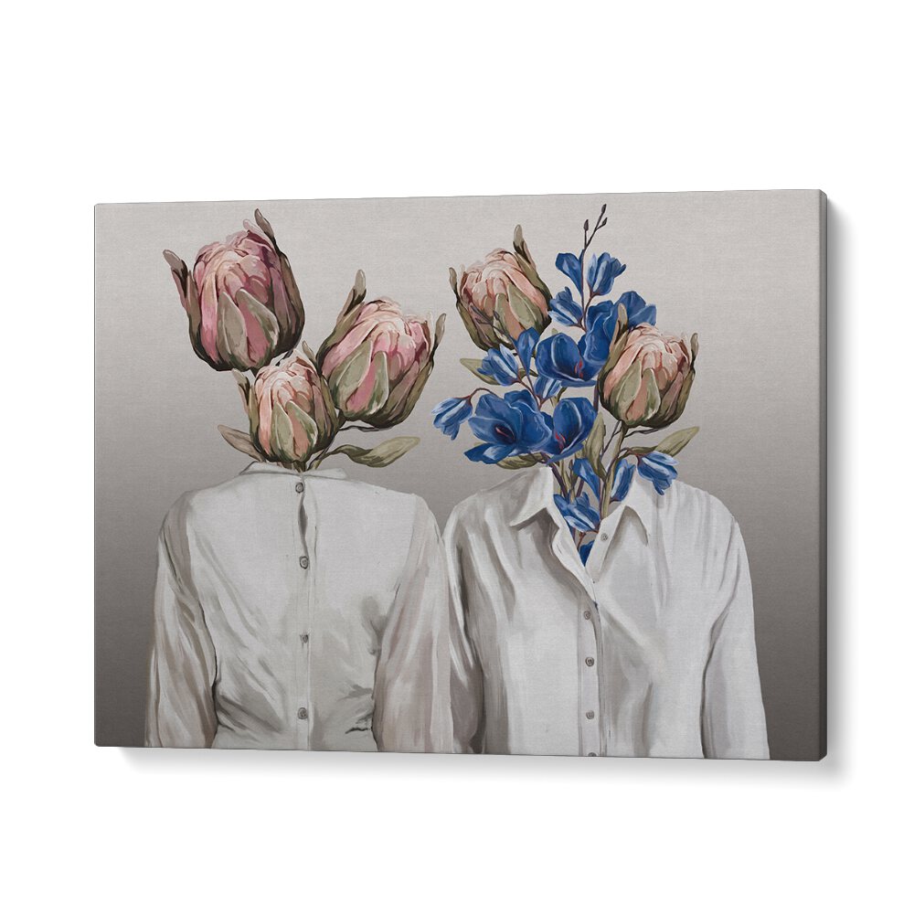 Discover the enchanting LONGING NO.III, PORTRAITS by Gabriella Roberg, featuring floral-themed figurative illustrations.