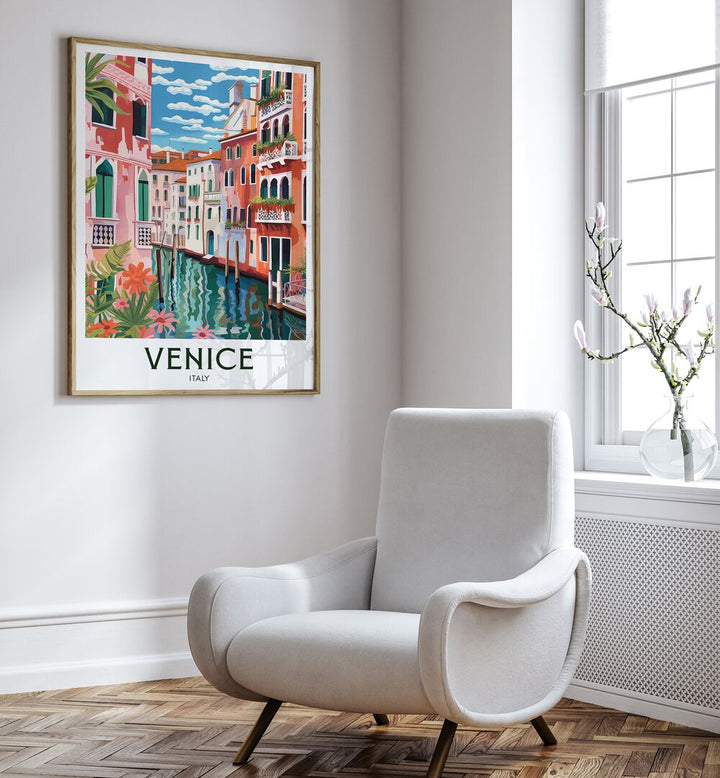 venice dreams travel posters Artwork III placed on a Wall