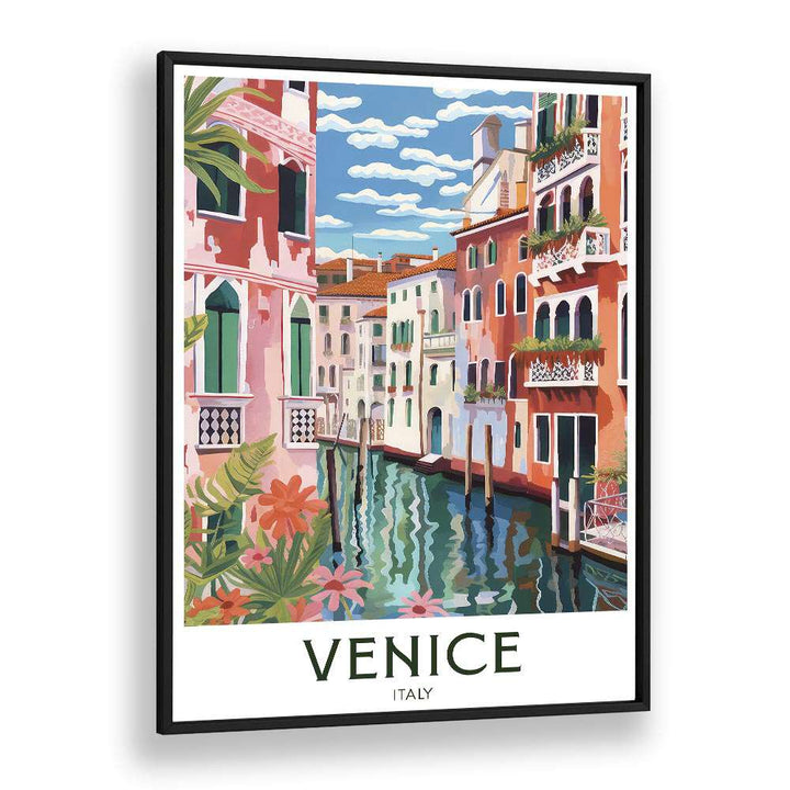 venice dreams travel posters in Black Plain Frame