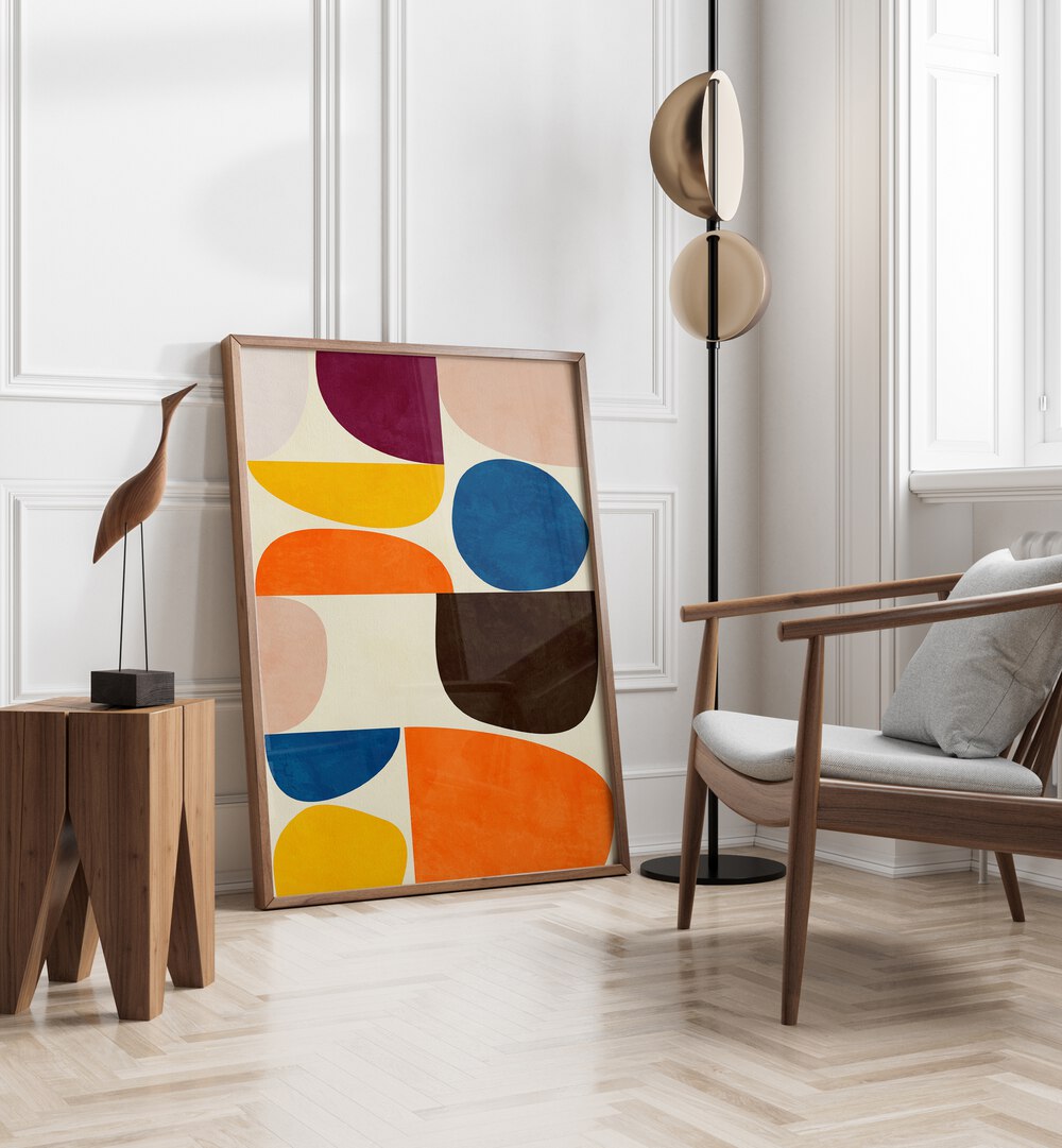 VIVID BAUHAUS, ABSTRACT PAINTINGS enhance modern spaces with vibrant colors and unique shapes by Ana Rut Bre.