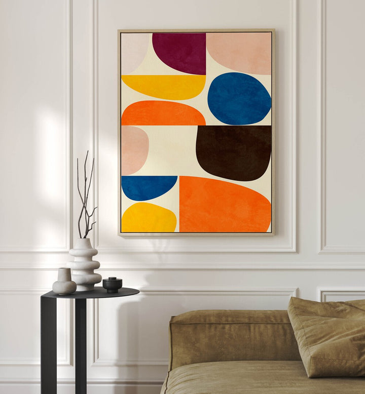 Elevate your space with VIVID BAUHAUS, ABSTRACT PAINTINGS by Ana Rut Bre, showcasing vibrant colors and modern design.