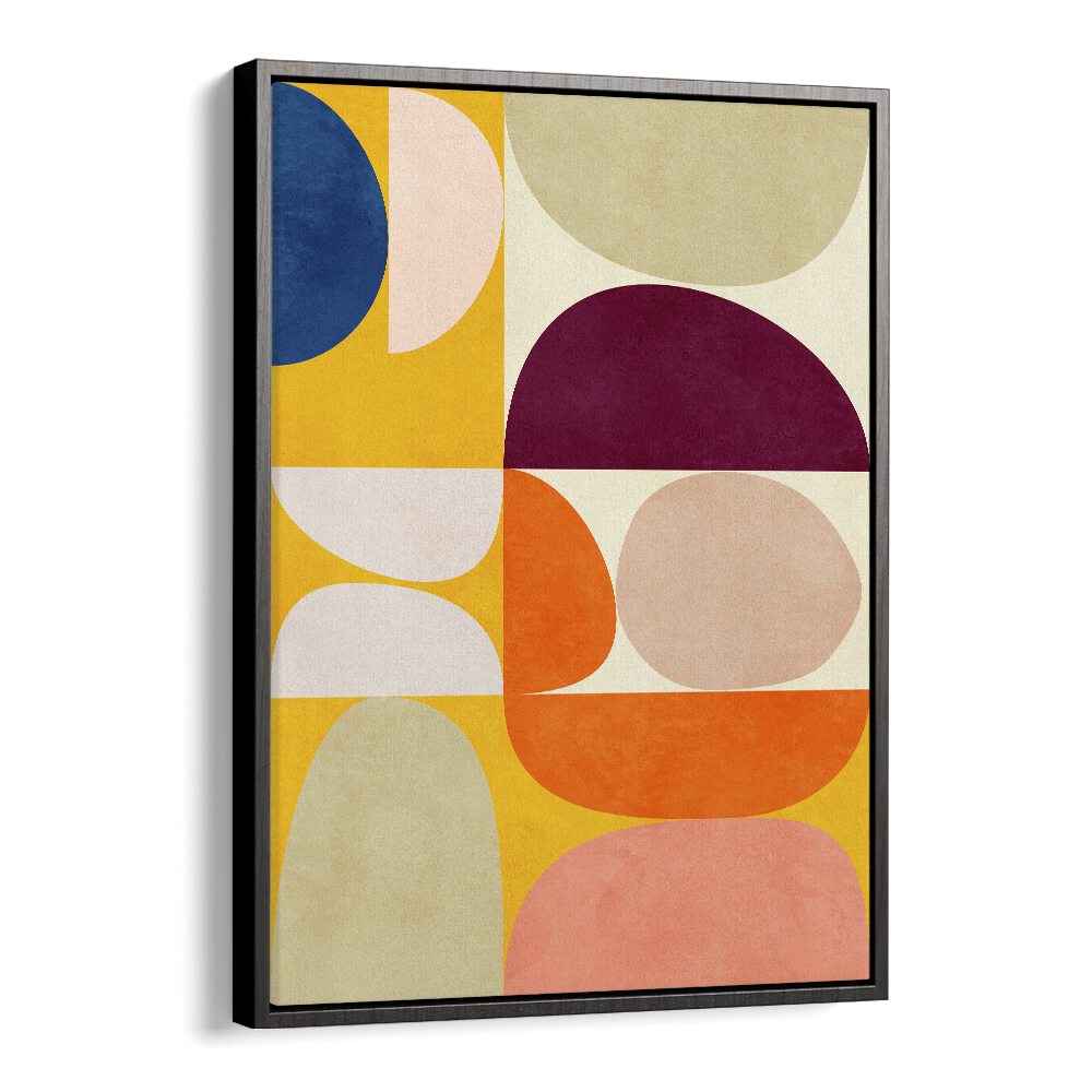 VIVID BAUHAUS II, ABSTRACT PAINTINGS by Ana Rut Bre features vibrant colors and geometric shapes for modern decor.