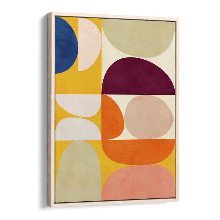VIVID BAUHAUS II, ABSTRACT PAINTINGS by Ana Rut Bre features vibrant shapes and colors, perfect for enhancing any space.